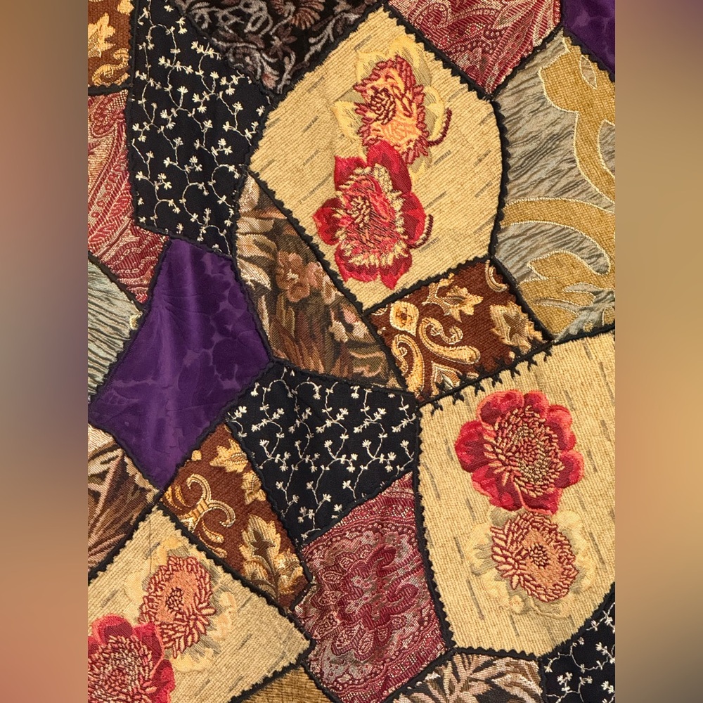 Vintage Indigo Moon Patchwork Blazer - - image 5